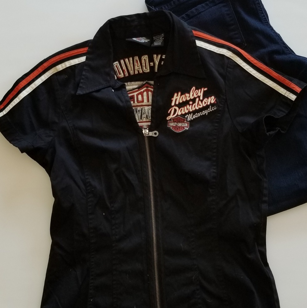 Harley Davidson zip up top